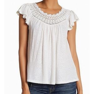 Rebecca Taylor White Crochet Top